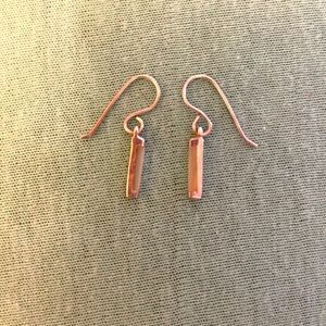 Vintage Sterling Silver 925 Dangle Earrings with Beautiful White Stone